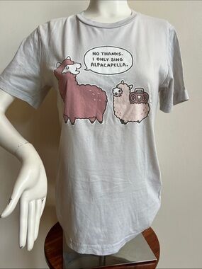 Threadless Tee with Pink Alpaca Graphic